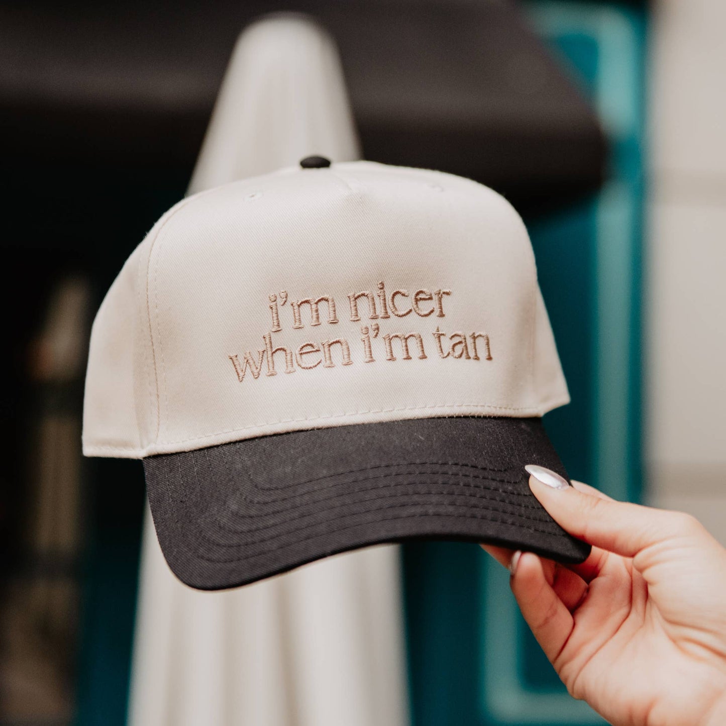 I'm Nicer When I'm Tan Two-Toned Vintage Hat