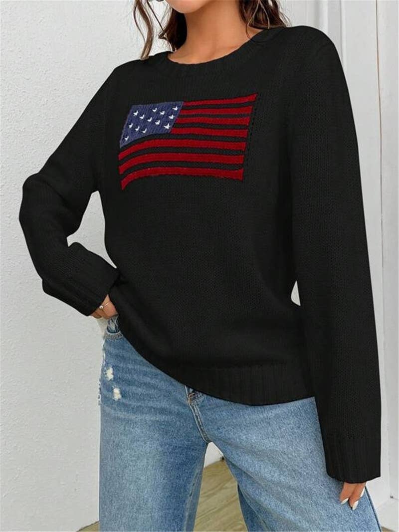 American Flag Knit Sweater