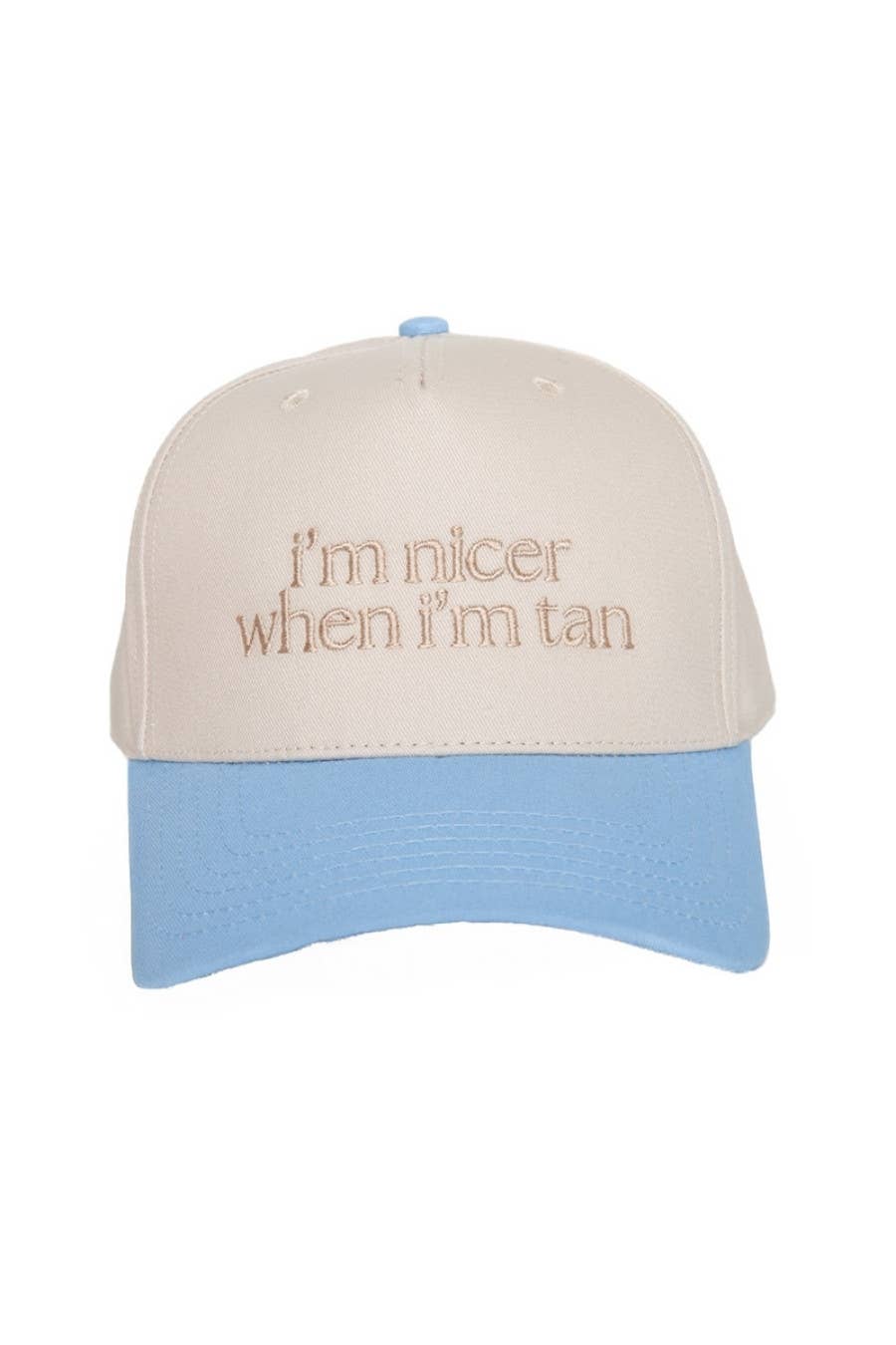 I'm Nicer When I'm Tan Two-Toned Vintage Hat