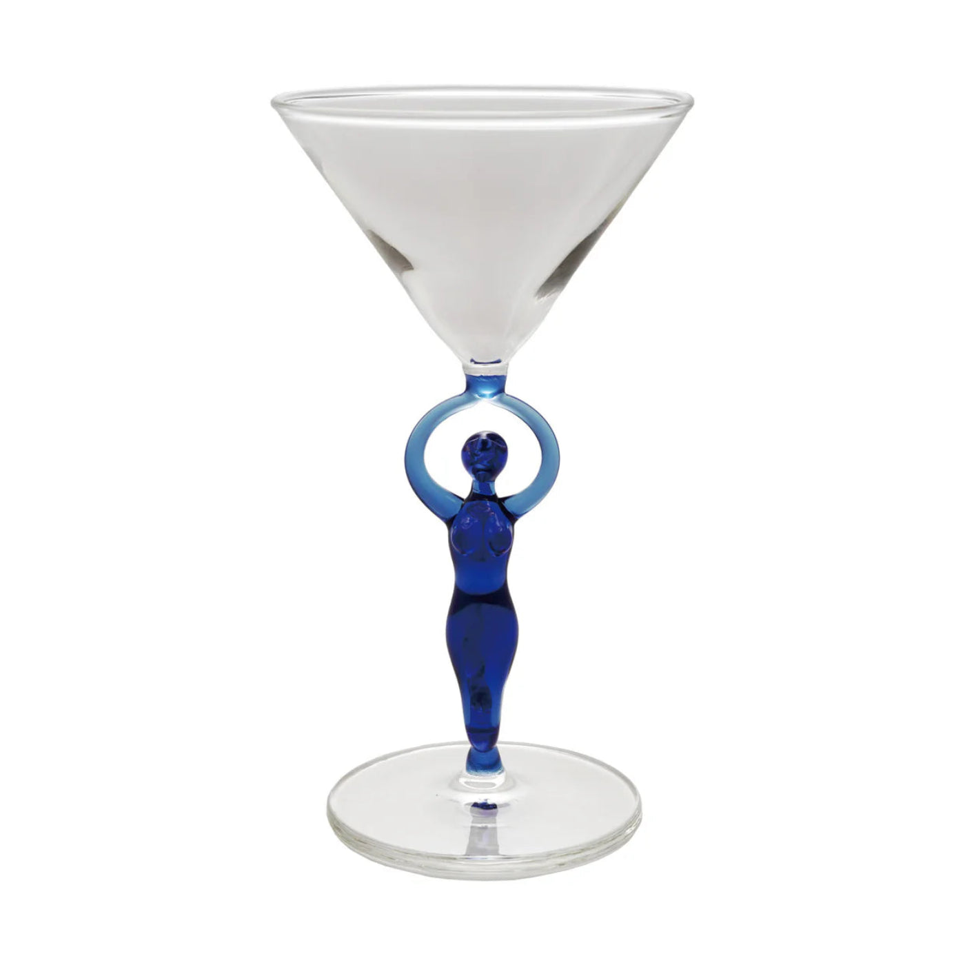 Blown Glass Mermaid Martini Glass