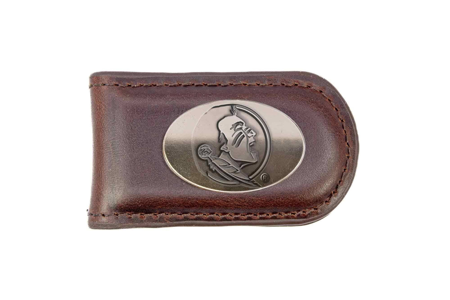 Florida State Seminoles Leather Magnetic Money Clip Wallet