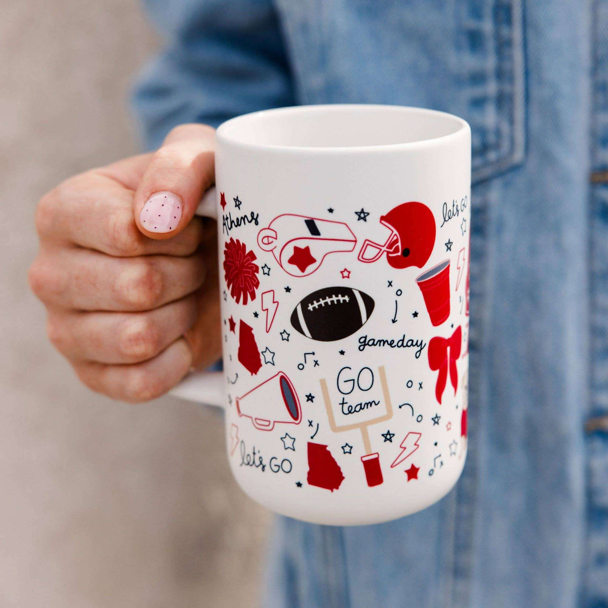 Athens Football Game Day Tall Ceramic Mug