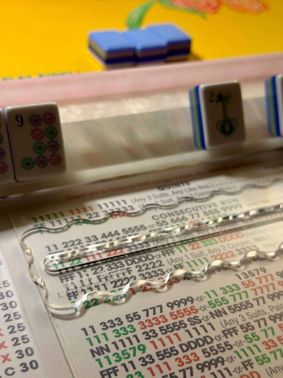 Petite Clear Acrylic Mahjong Line Reader