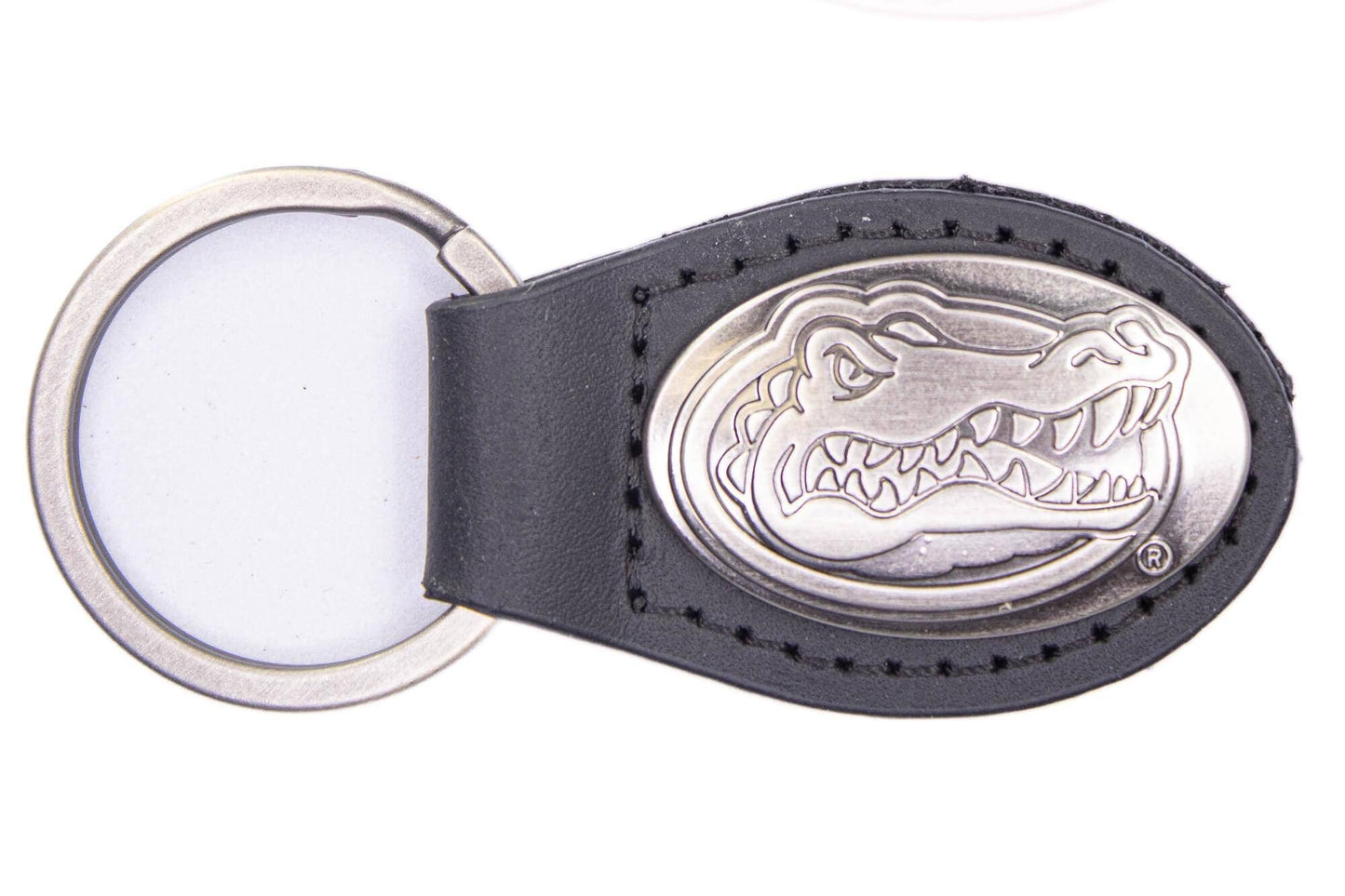 Florida Gators Oval Leather Key Fob.