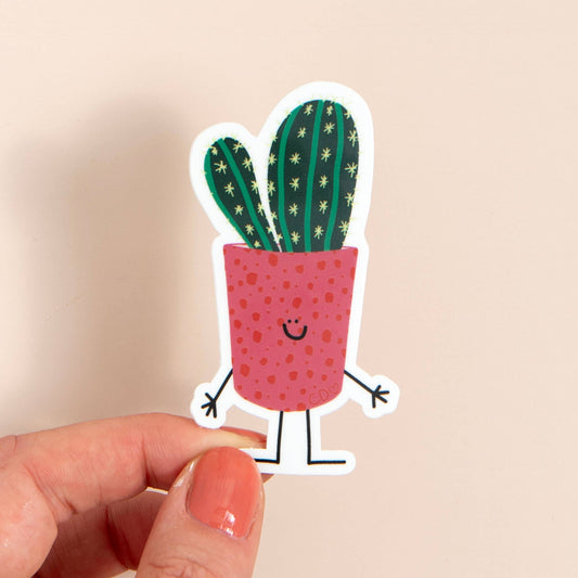 Cactus Doodle Friend Decal Sticker