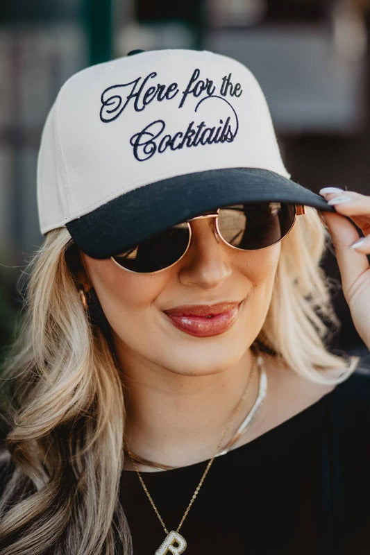 Here For the Cocktails Two-Toned Vintage Hat Grad Gift Idea