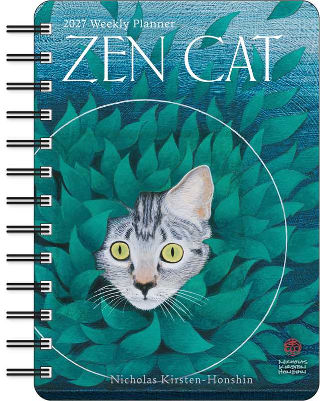 Zen Cat 2027 Weekly Planner Calendar by Kirsten-Honshin  Nicholas