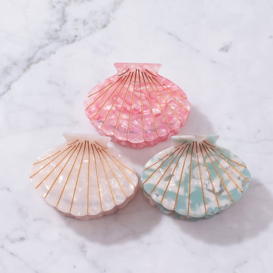 Eco-Friendly Scallop Shell Hair Clip Large