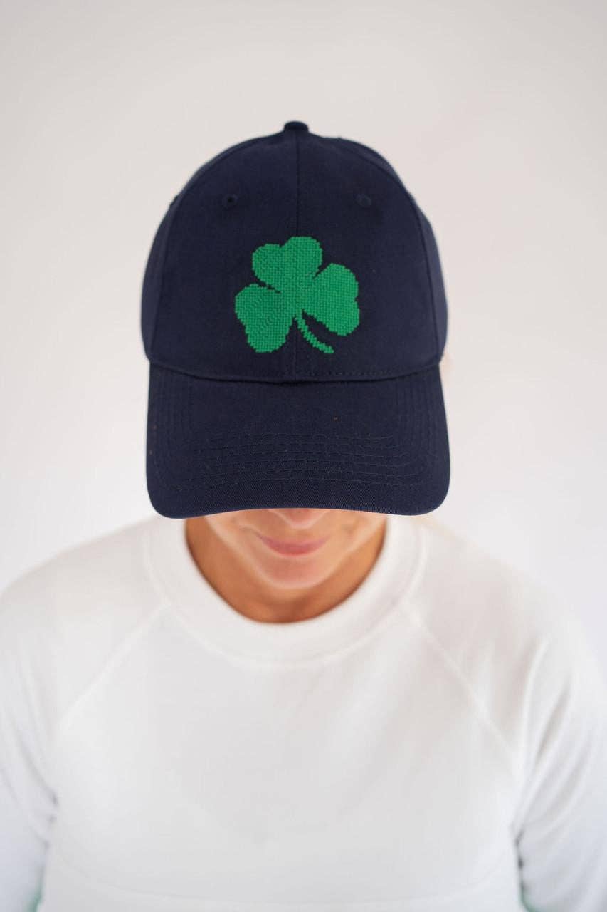 Needlepoint Baseball Hat - Shamrock