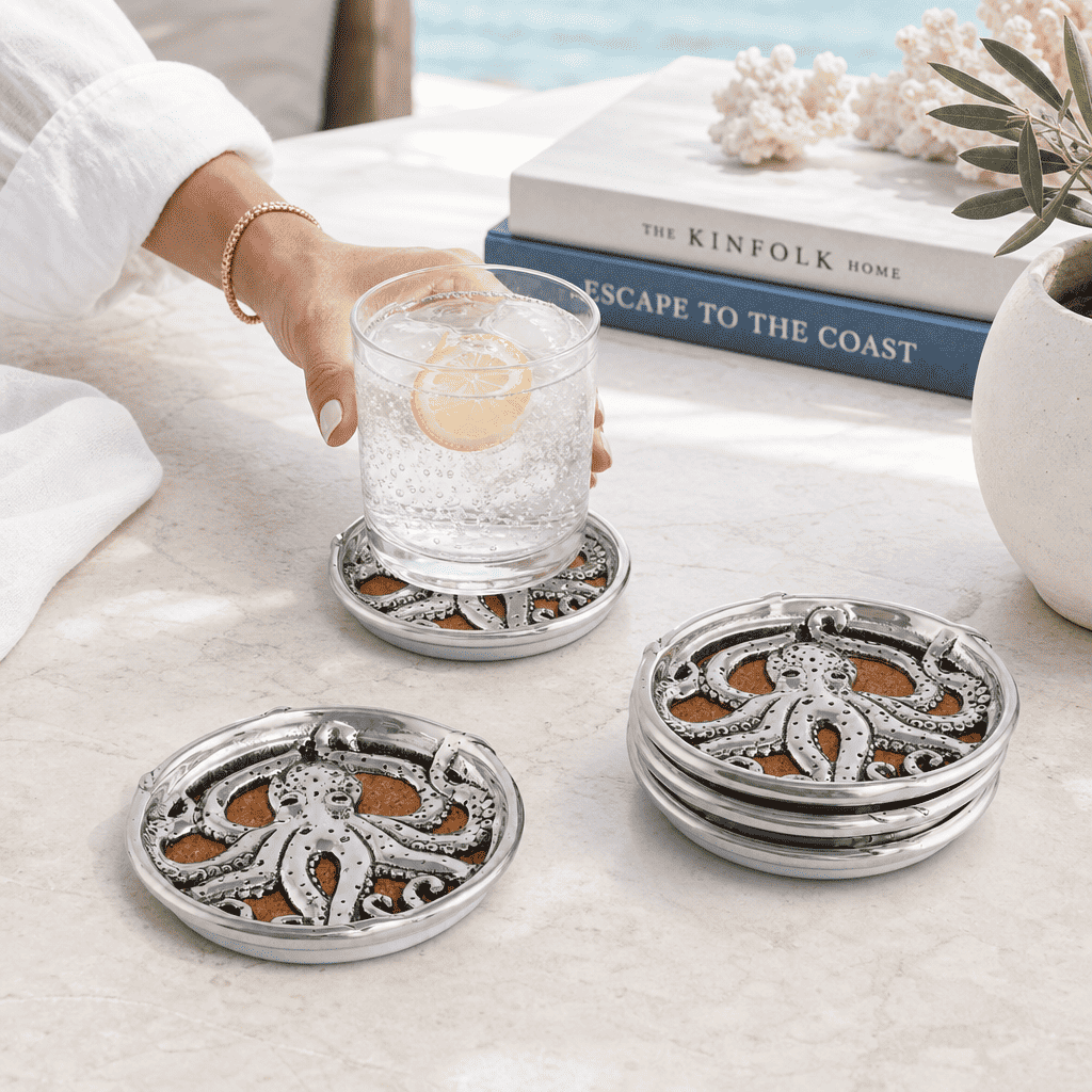 Octopus Drink Coaster Set of 4