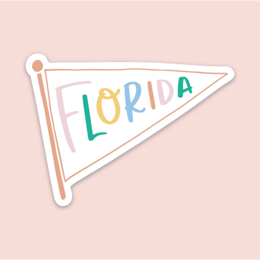 Rainbow Florida Pennant Sticker