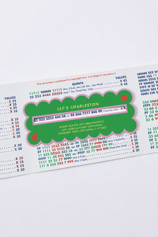 Mahjong Line Finder Tool for Standard and Large Size NMJL Cards - Green