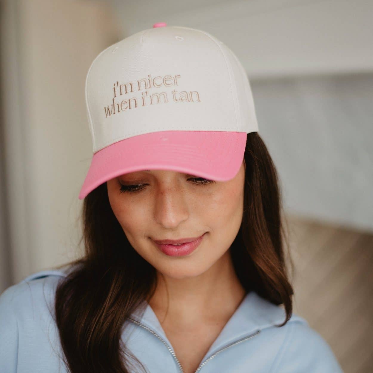 I'm Nicer When I'm Tan Two-Toned Vintage Hat