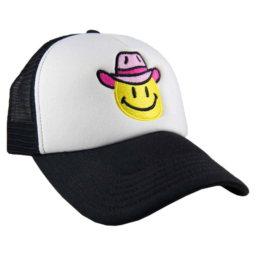 Cowboy Hat Happy Face Western Foam Hat