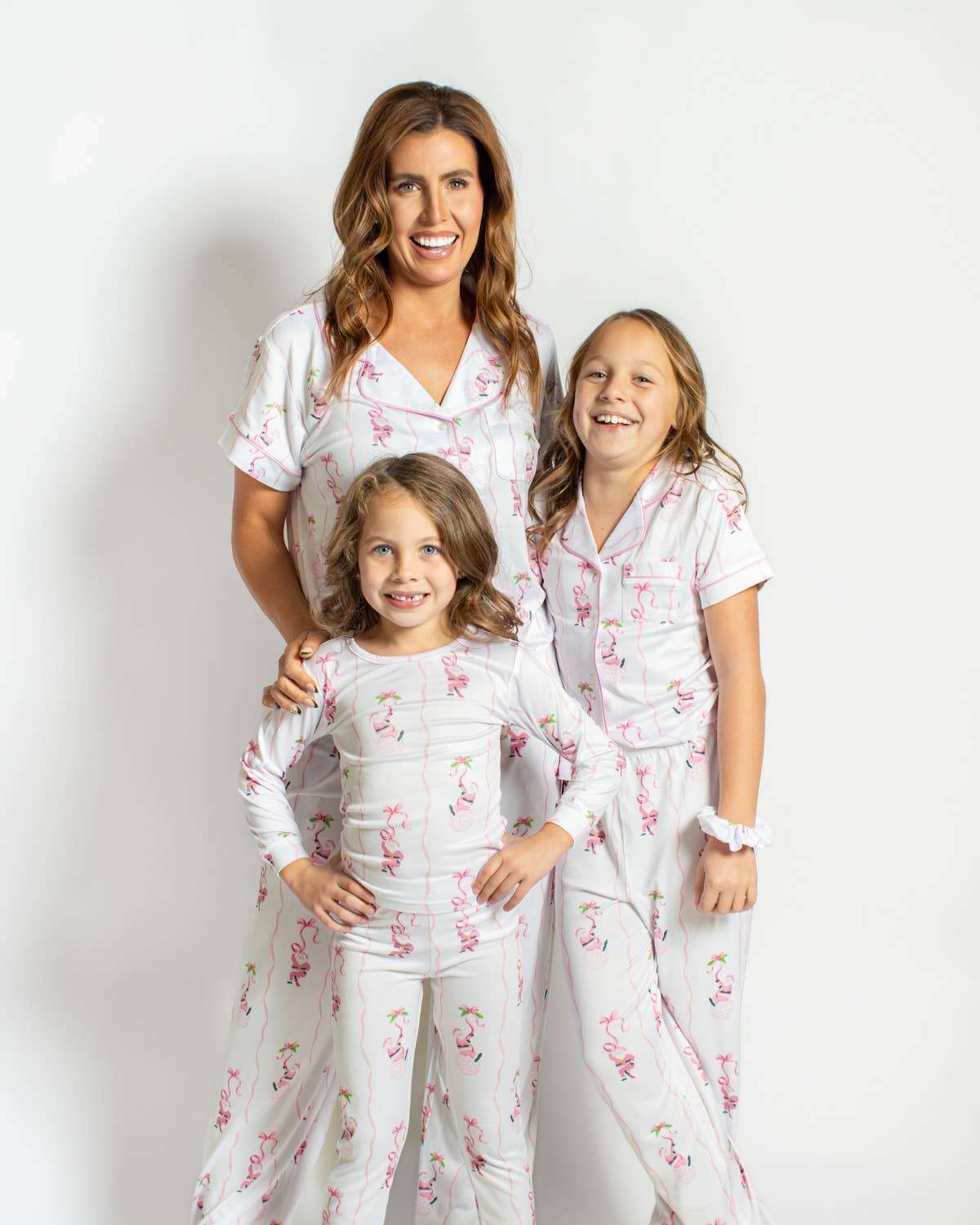 Wrapped In Ribbons Short Sleeve Button Up Sleep Shirt