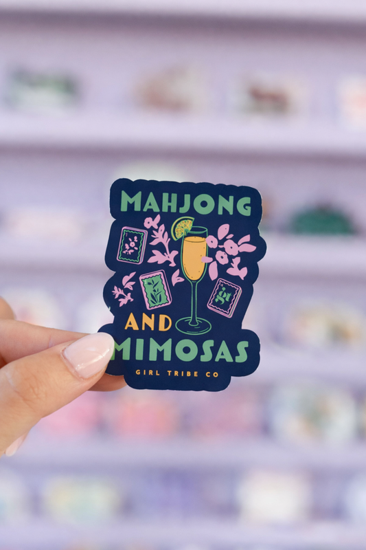 Mahjong and Mimosas Sticker