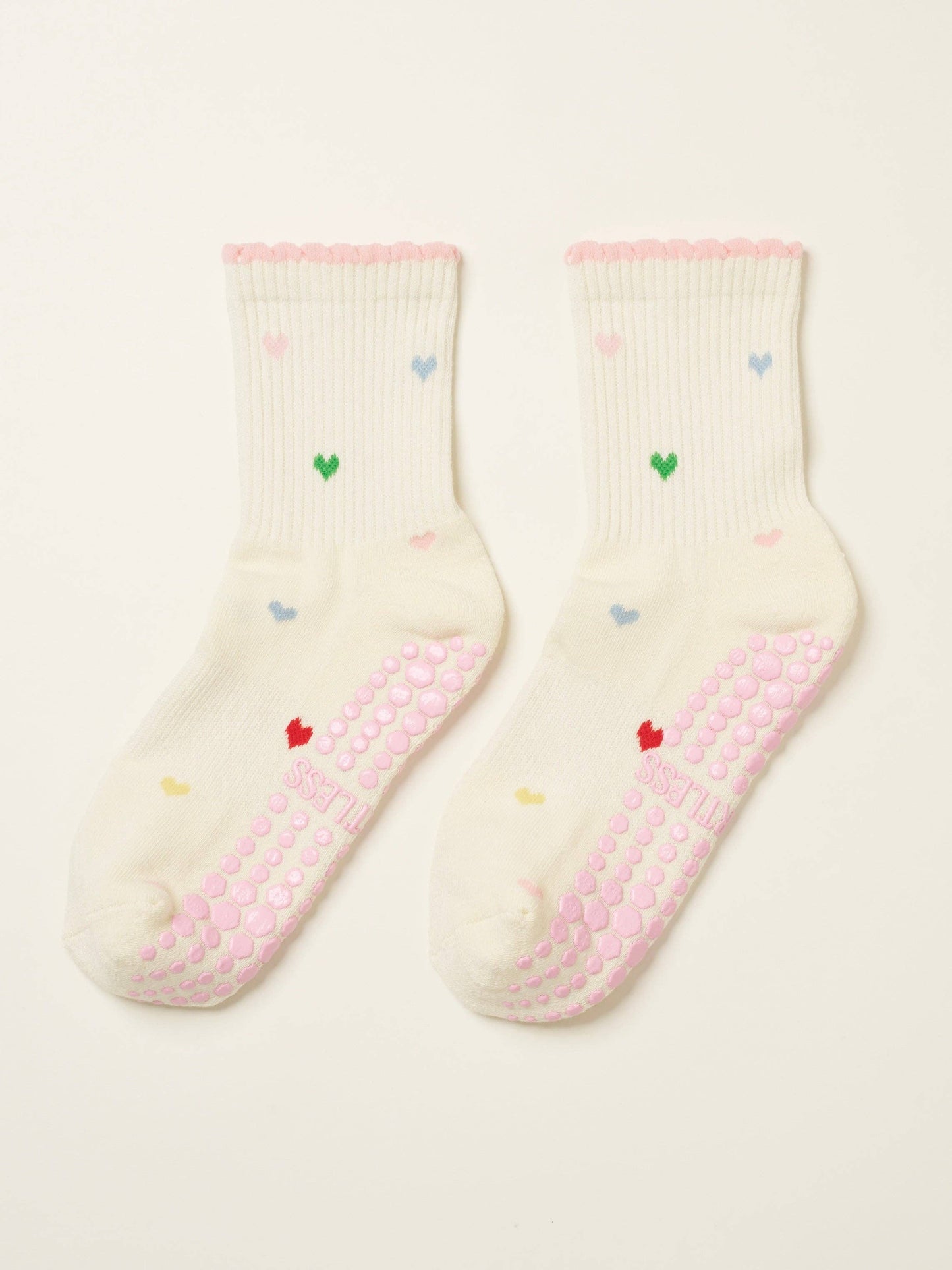 Mini Heart Petal Grip Sock- Pilates Socks
