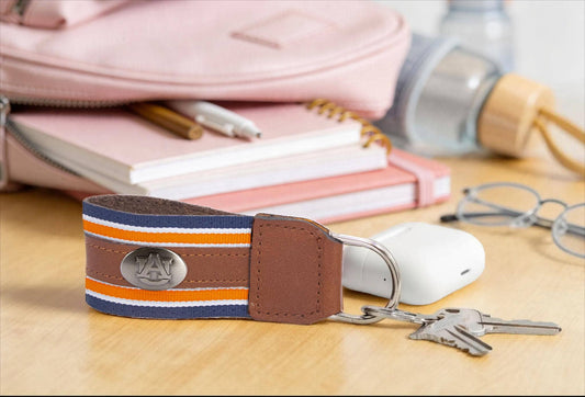 Auburn Tigers Collegiate Grosgrain Ribbon Key Chain.