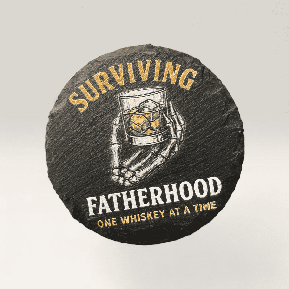 Surviving Fatherhood Slate Coaster