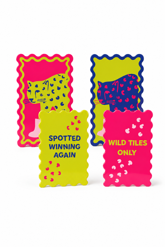 Cheetah Mahjong Shufflers Set of 2