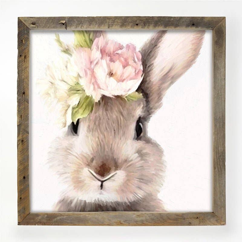 Bunny with peonies