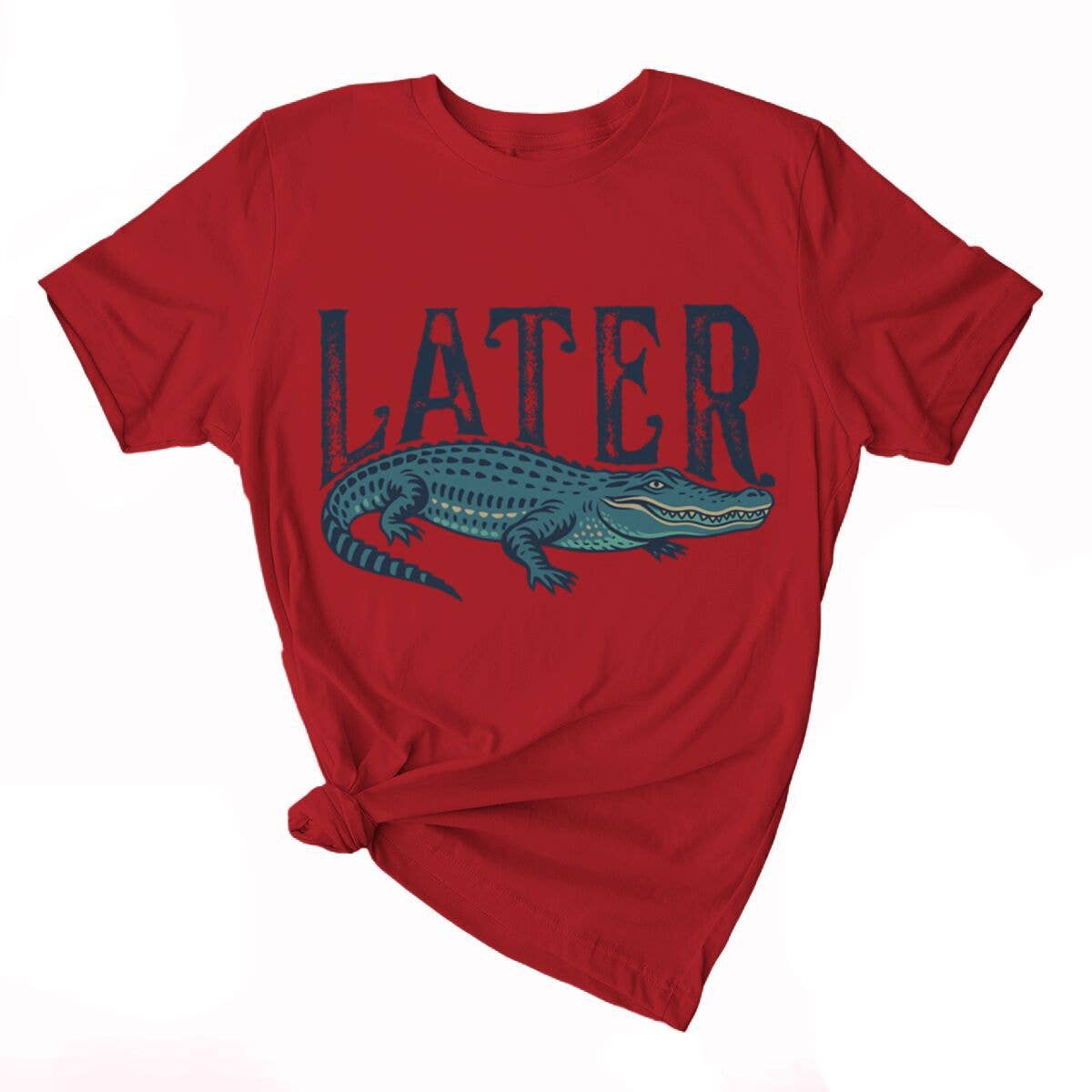 Stripe Later Gator Alligator Graphic Tee Cotton Shirt