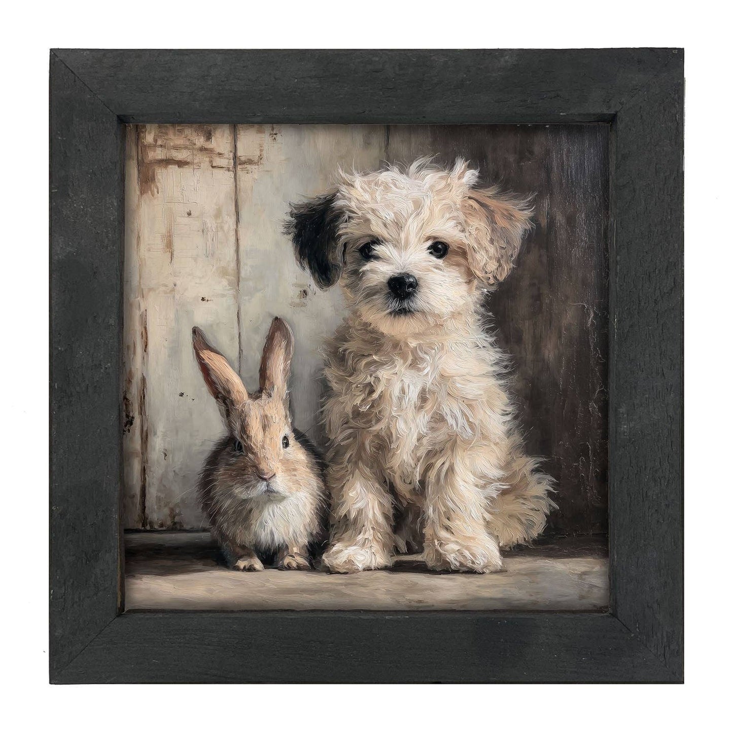 Dog Posing with Bunny
