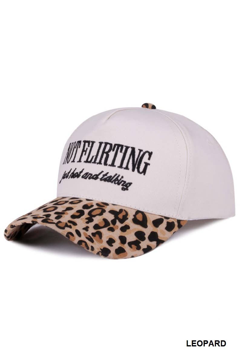 Not Flirting Just Hot and Talking Two Tone Canvas Cotton Cap
