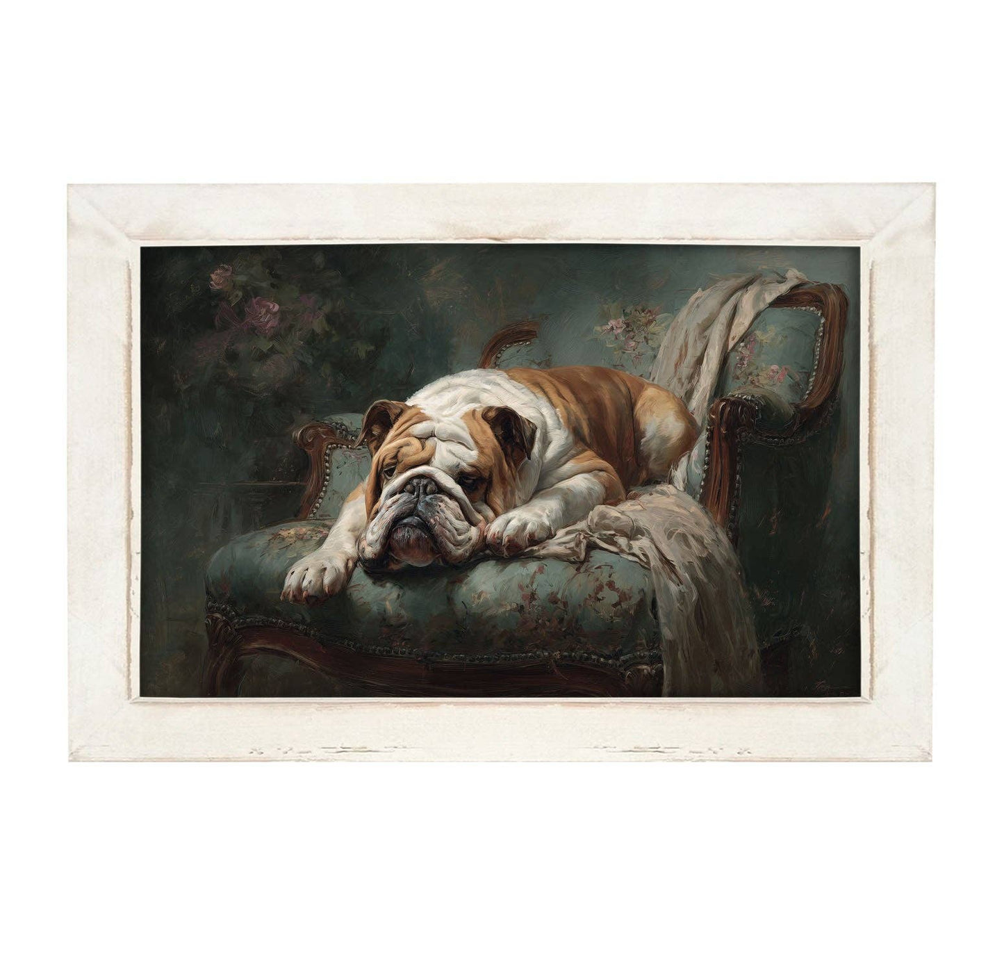 Armchair with Bulldog - Horizontal Frame