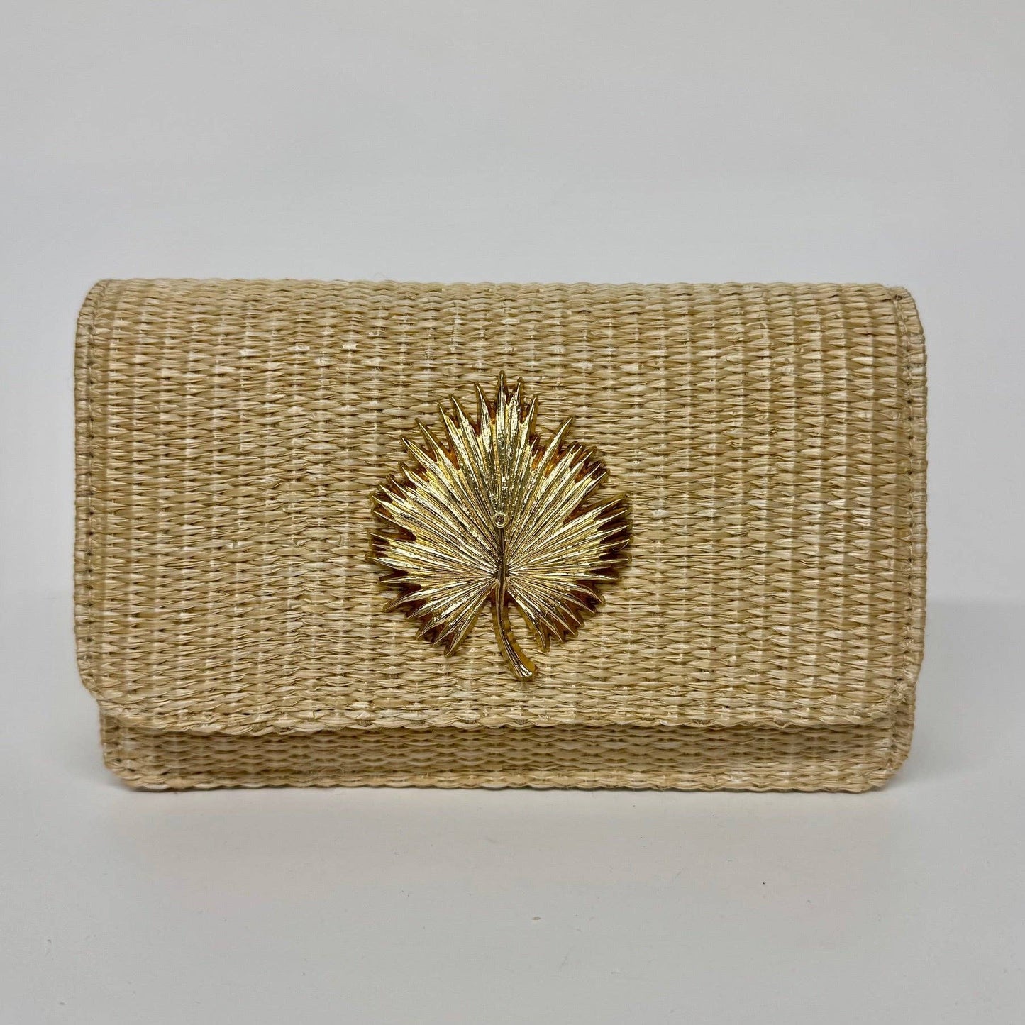 Ruby Straw Clutch- Gold Charm