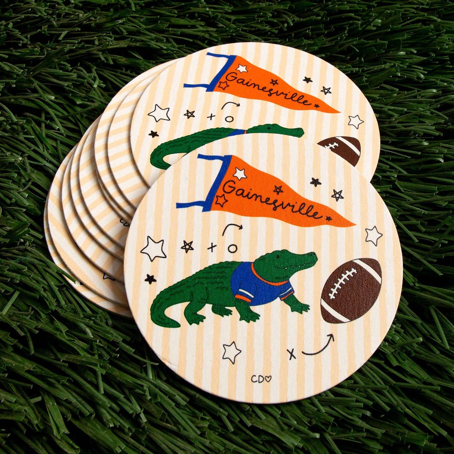 Gainesville Football Game Day Paper Coasters - Set of 10