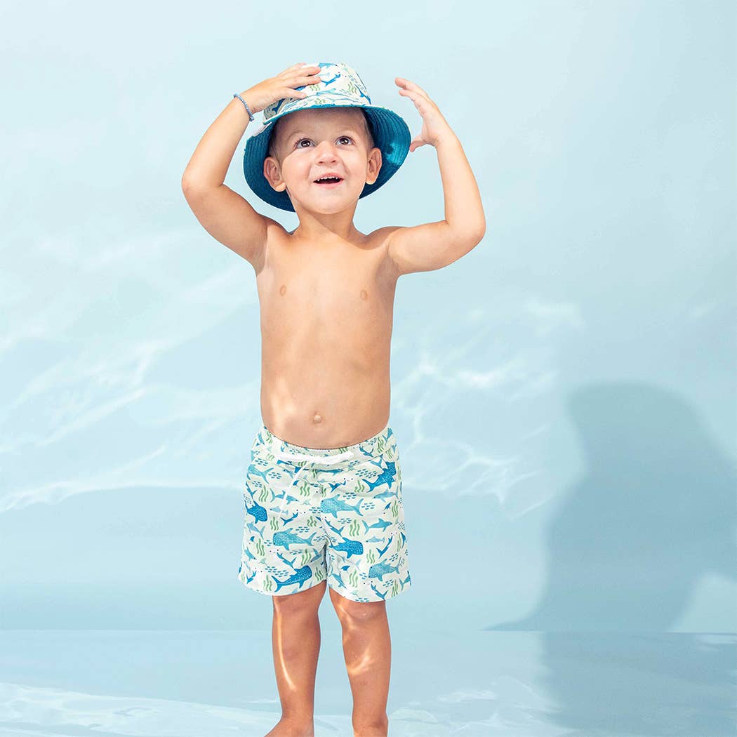 Shark Friends Ocean Blue Reversible Kids Bucket Hat