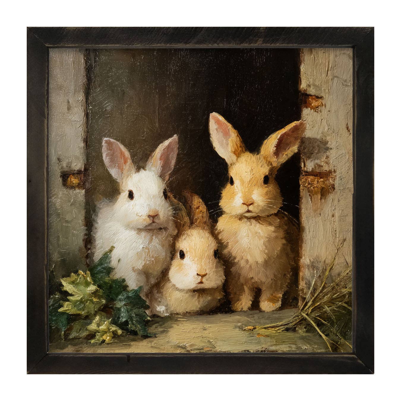 Three Rabbits in Doorway