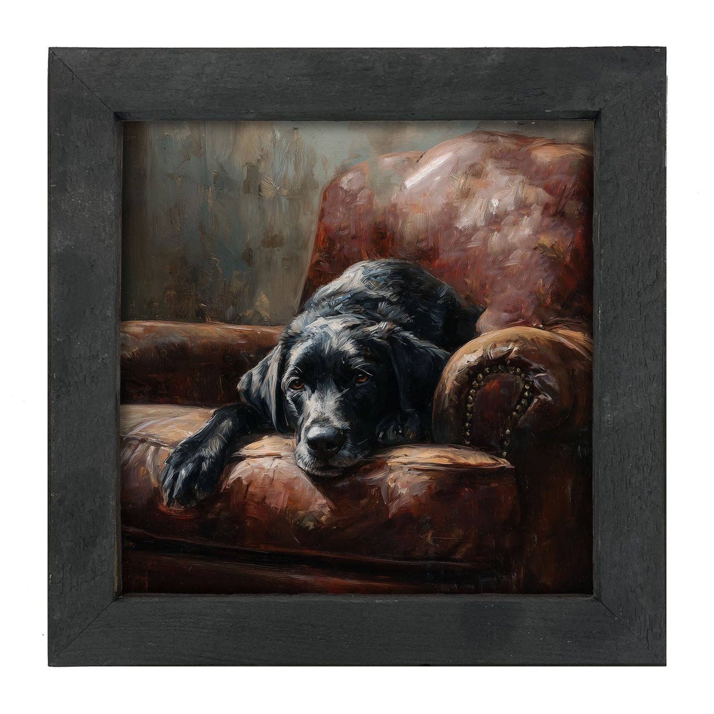 Armchair with Black Lab