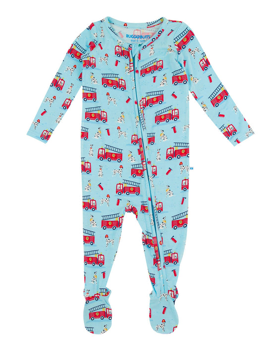 SoftSnooze™ Baby Boys Bamboo Viscose Paws To The Rescue Footed One Piece Pajama