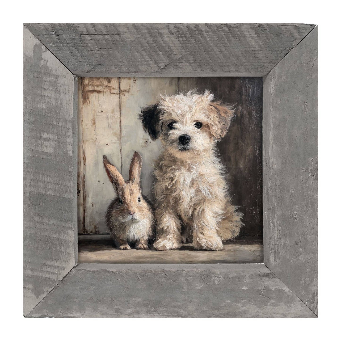 Dog Posing with Bunny