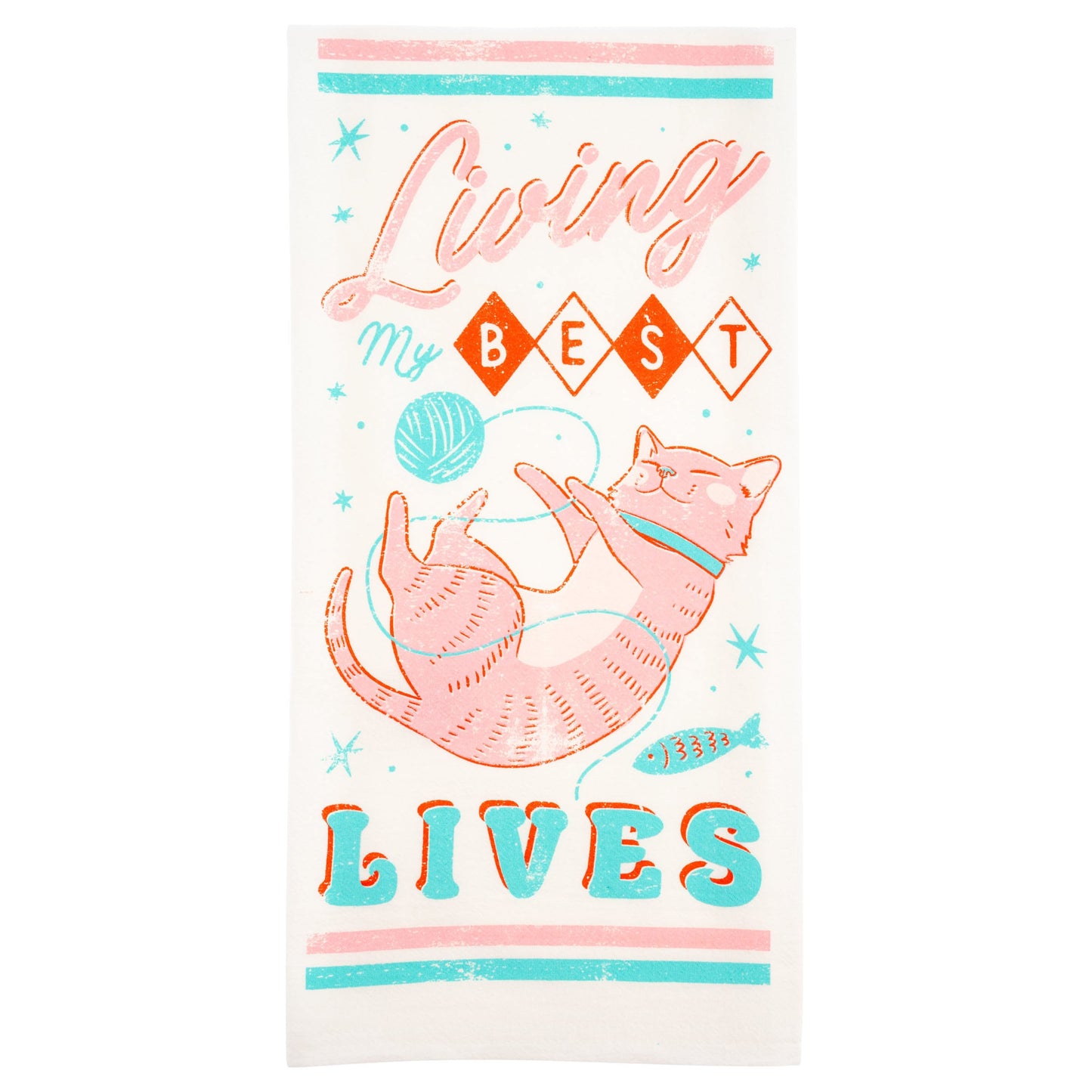 DINER TEA TOWEL  CAT (S26)
