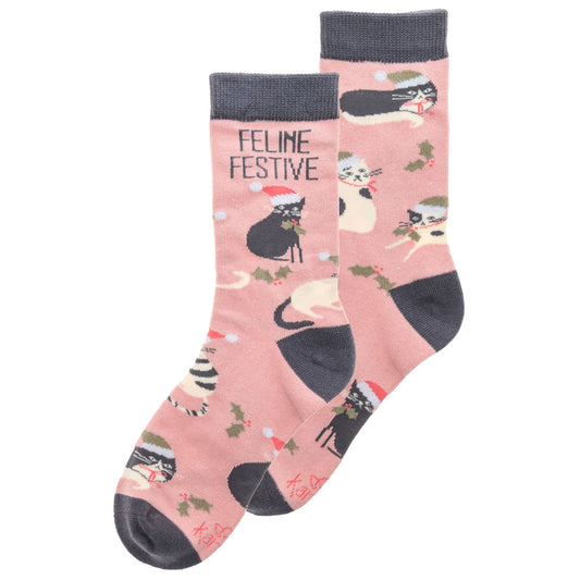 HOLIDAY SOCKS  FELINE FESTIVE (H20)