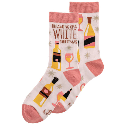 HOLIDAY SOCKS  WHITE CHRISTMAS  (H21)