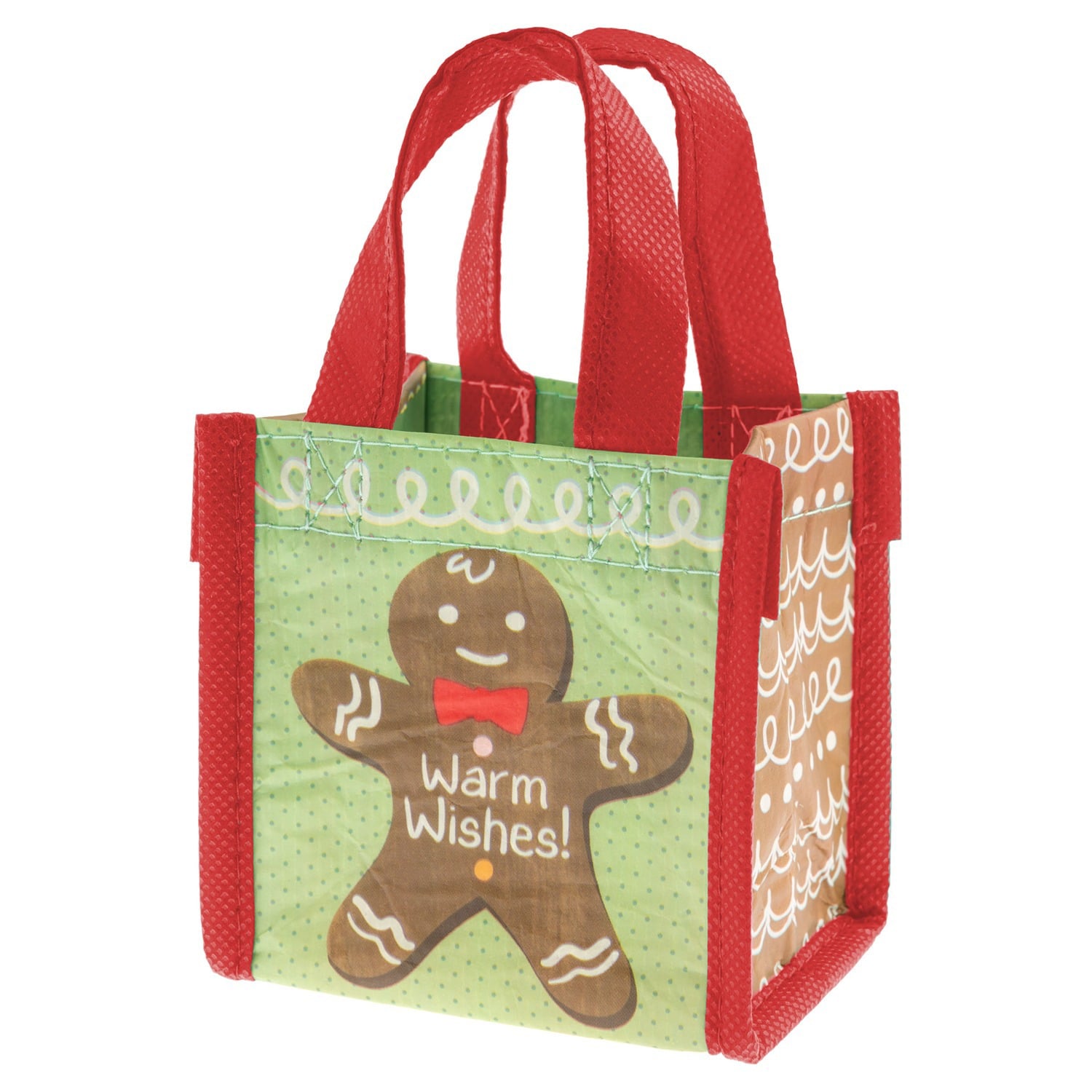 HOLIDAY RECYCLED TINY GIFT BAG  GINGERBREAD (H25)