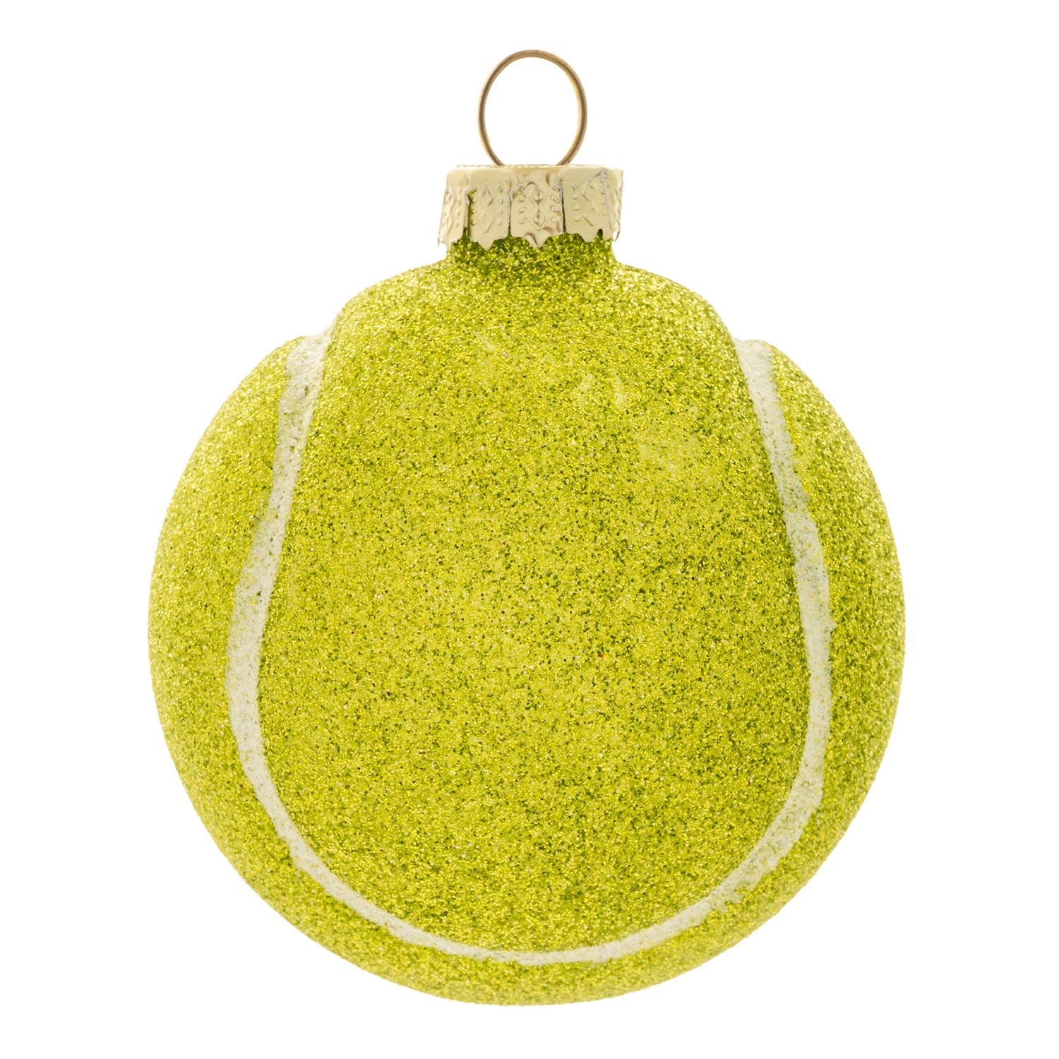 TENNIS BALL GLASS ORNAMENT (H26)