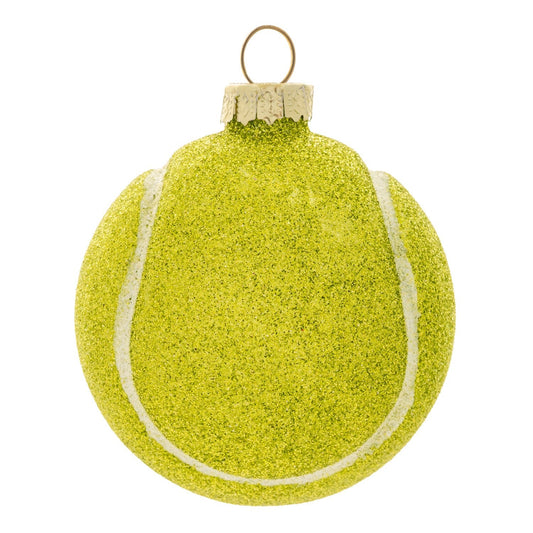 TENNIS BALL GLASS ORNAMENT (H26)