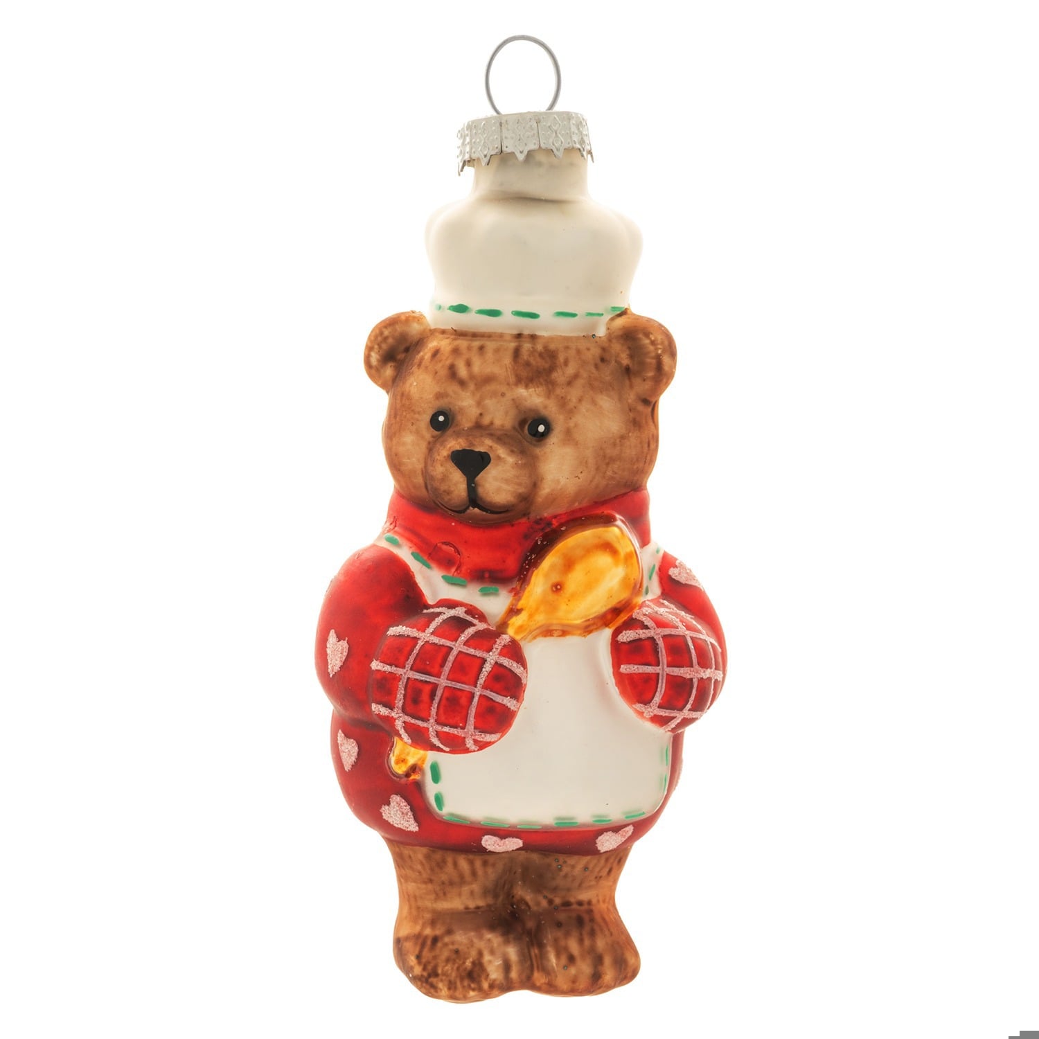 CHEF BEAR GLASS ORNAMENT (H26)