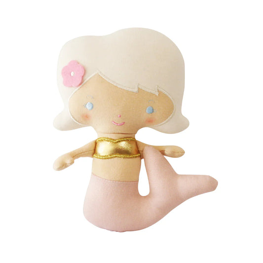 Alimrose Australian Linen Mini Mila Mermaid Rattle