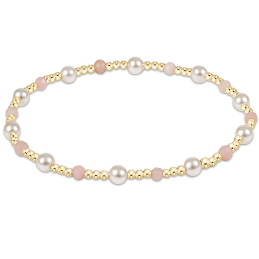 Extends Pearl Sincerity 4mm Gem Bracelet- Pink Opal