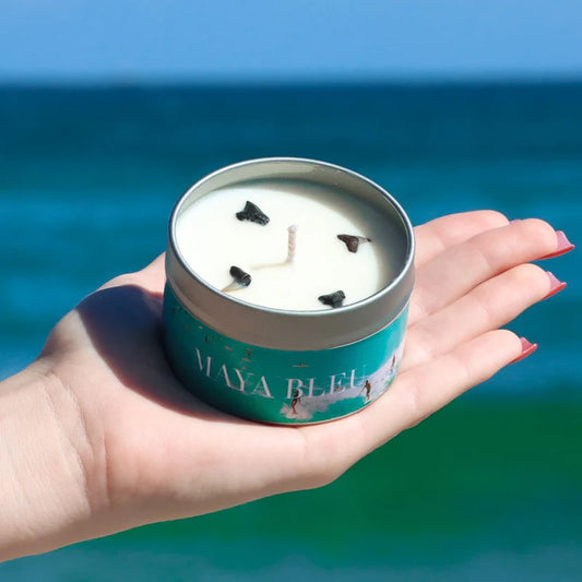 Maya Bleu Small Shark Tooth Candle